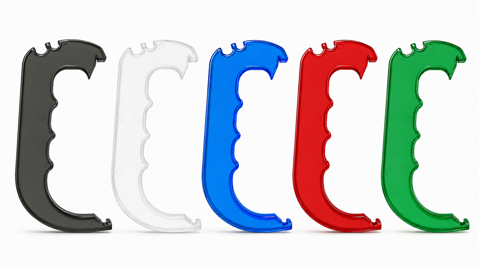 Pack de 5 asas de plástico en varios colores
