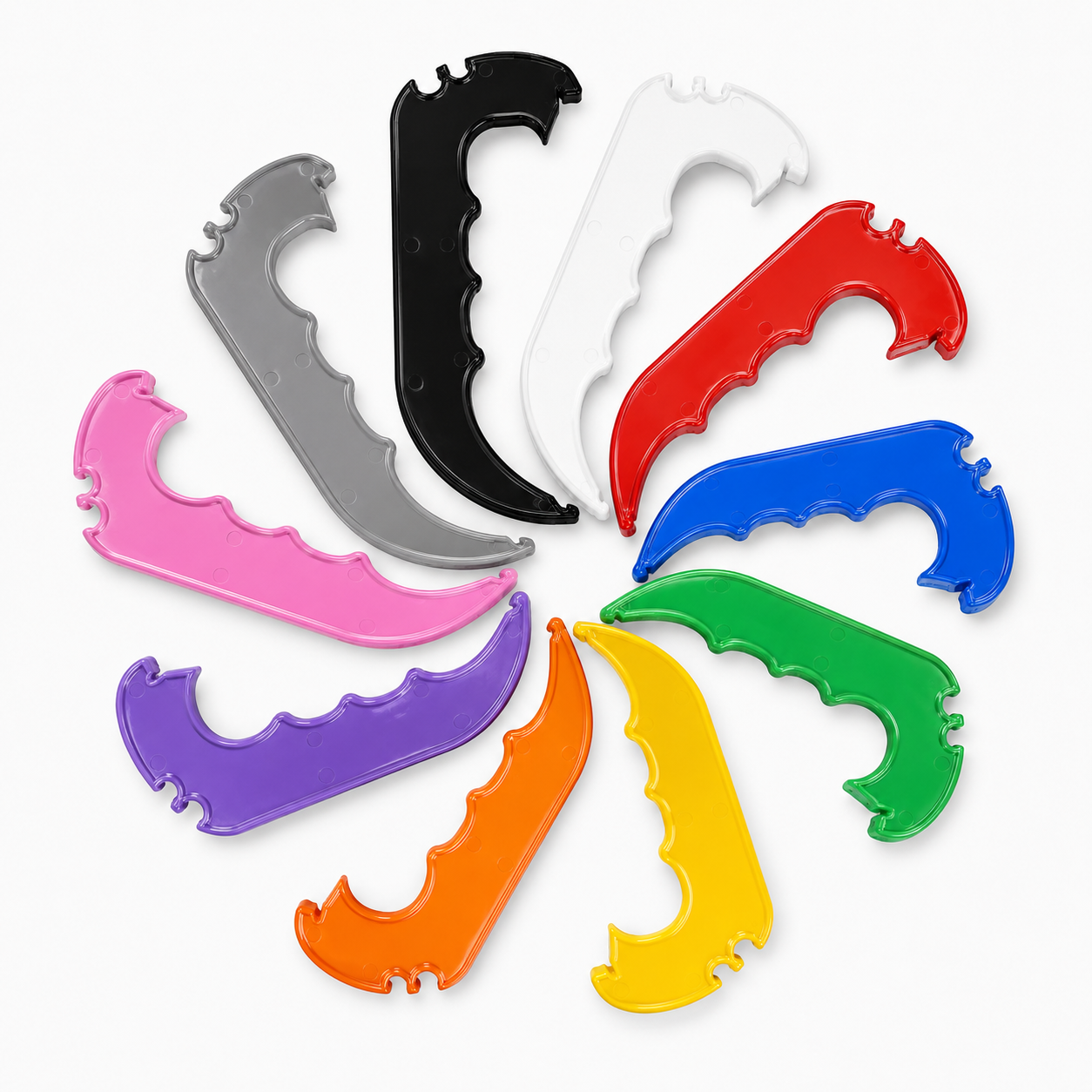 Pack de 10 asas de plástico en colores surtidos